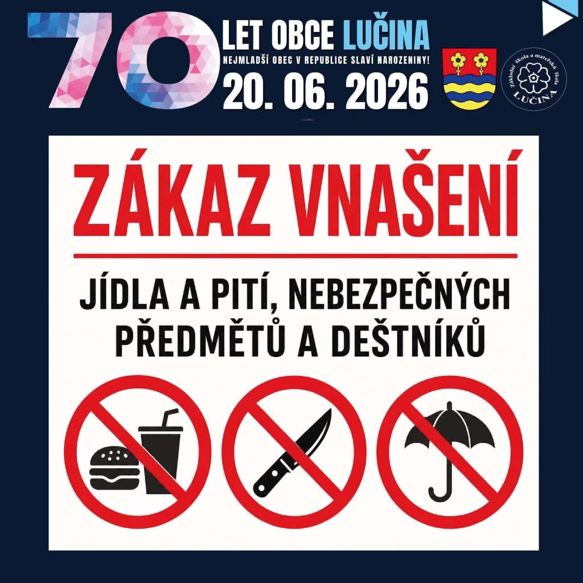 No food and drinks, dangerous items or umbrellas allowed inside the venue